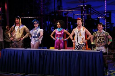 Nick Cordero, Grace McLean, Nicolette Robinson, Andrew Call and Gerard Canonico Photo