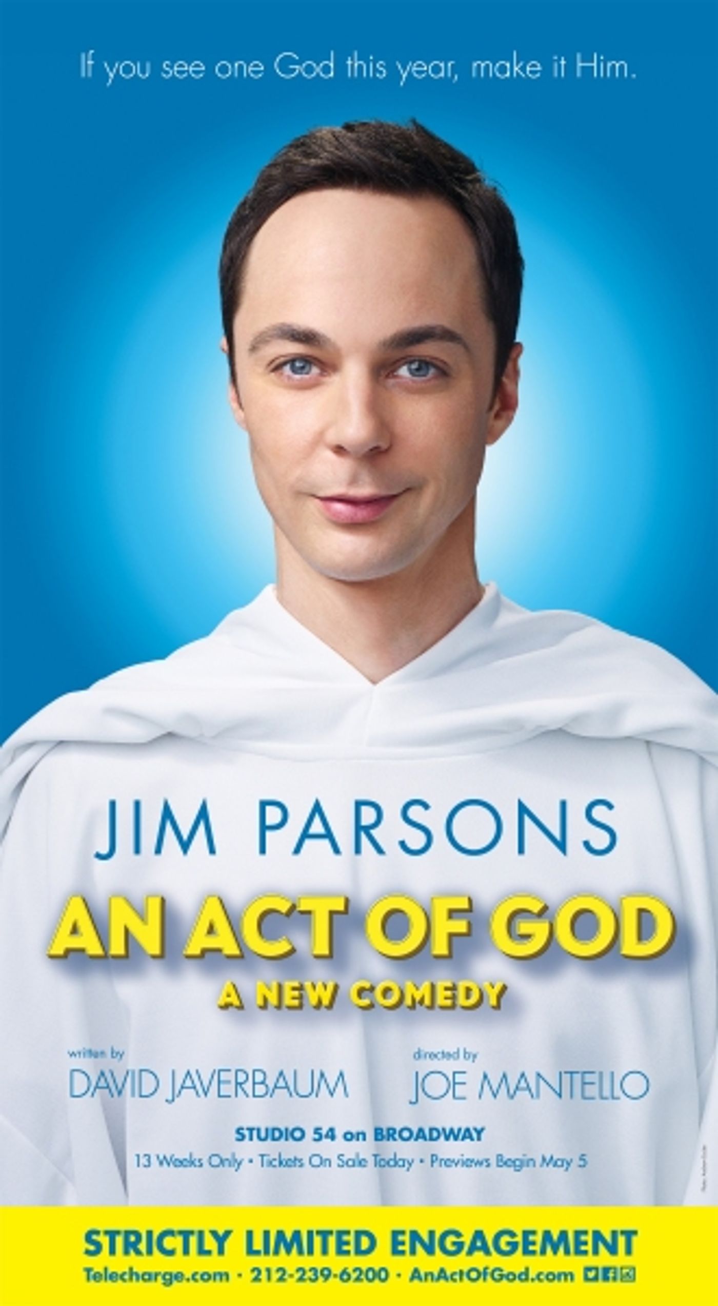 Photo Flash: Jim Parsons Poses for AN ACT OF GOD Promo Art!  Image