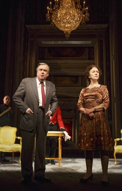 Richard McCabe (Harold Wilson) and Helen Mirren (Queen Elizabeth II) Photo
