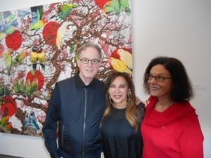 Marc Straus, Carole Feuerman, Livia Straus Photo