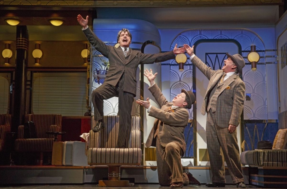 Peter Gallagher (Oscar Jaffee), Michael McGrath (Owen Oâ€™Malley) and Mark Linn-Baker (Oliver Webb) at 
