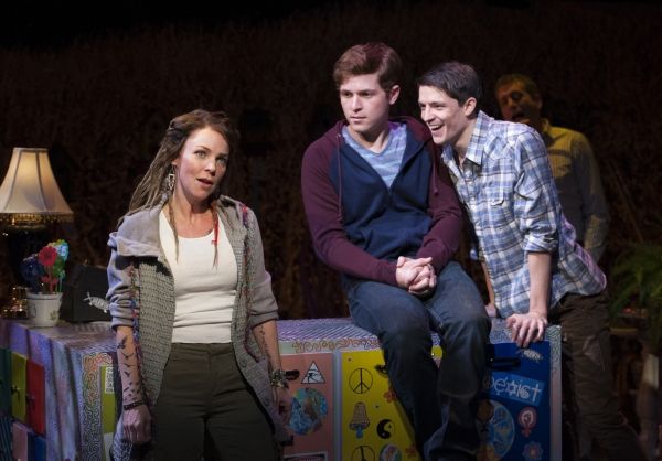 Sarah Litzsinger (Emily), Jake Winn (Luke), Parker Drown (Ensemble) Photo