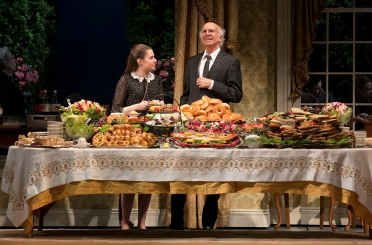 Rachel Resheff and Larry David at 