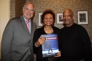 Stewart F. Lane, Leslie Uggams and Sheldon Epps with Lane's new book, Black Broadway, Photo