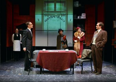 Phil Gillen (Waiter), Curzon Dobell (Mark Erdmann), Lori Gardner (Anna), Carmit Levit Photo