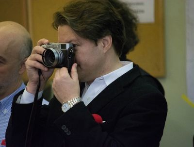 Robert Petkoff taking photos Photo