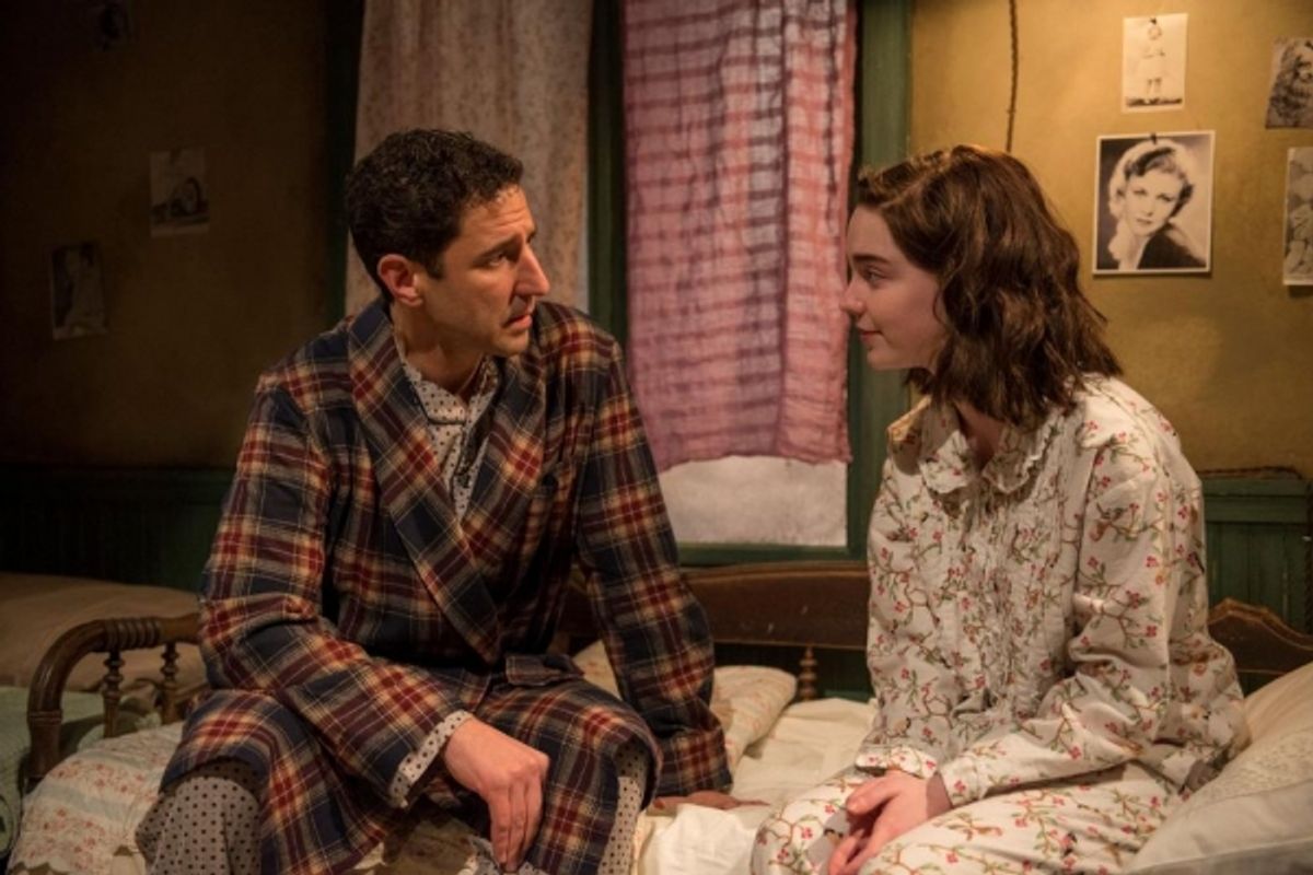 Sean Fortunato (Otto Frank) and Sophie Thatcher (Anne Frank) at 
