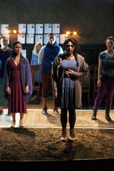 Maritza Cervantes (front center) with (back, left to right) Nate Whelden, Anu Bhatt,  Photo