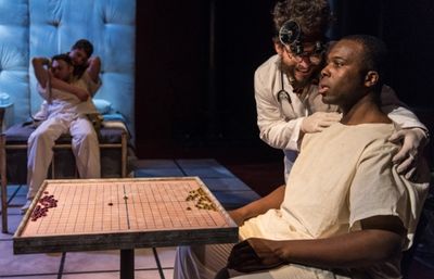 James Kautz as Woyzeck, Evangeline Fontaine as Marie, Alessandro Colla as Doctor, Isr Photo