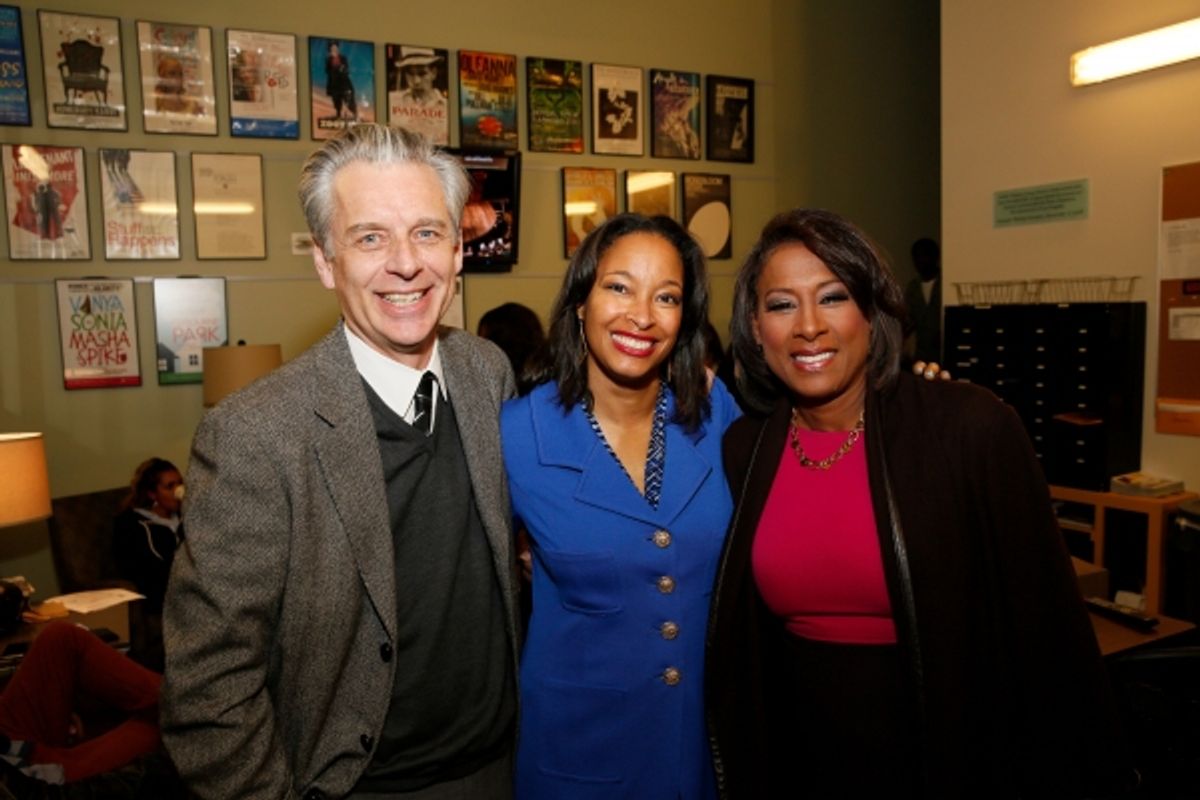 CTG Artistic Director Michael Ritchie, Leslie K. Johnson, Director of Education and Community Partnerships and Master of Ceremonies Pat Harvey at 