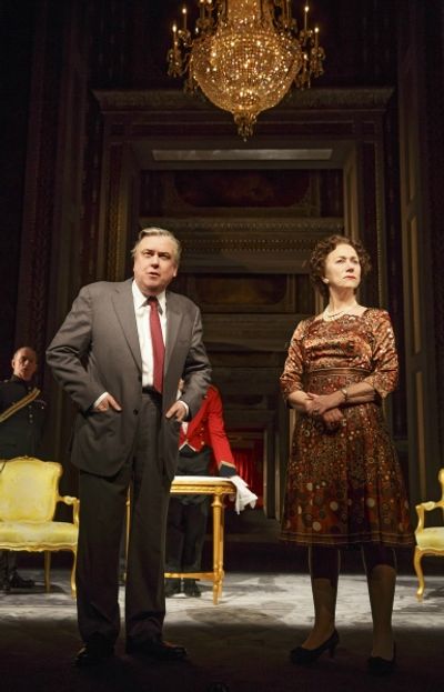 Richard McCabe (Harold Wilson) and Helen Mirren (Queen Elizabeth II) Photo