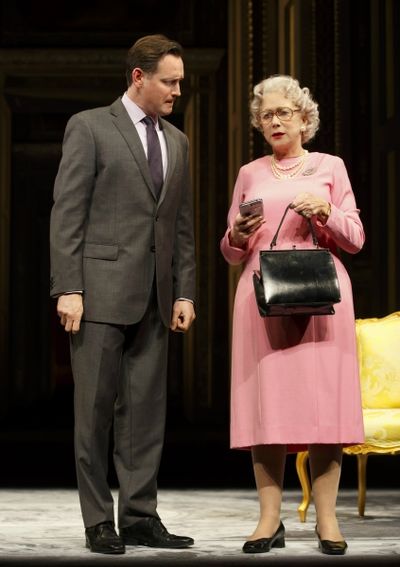 Rufus Wright (David Cameron) and Helen Mirren (Queen Elizabeth II) Photo