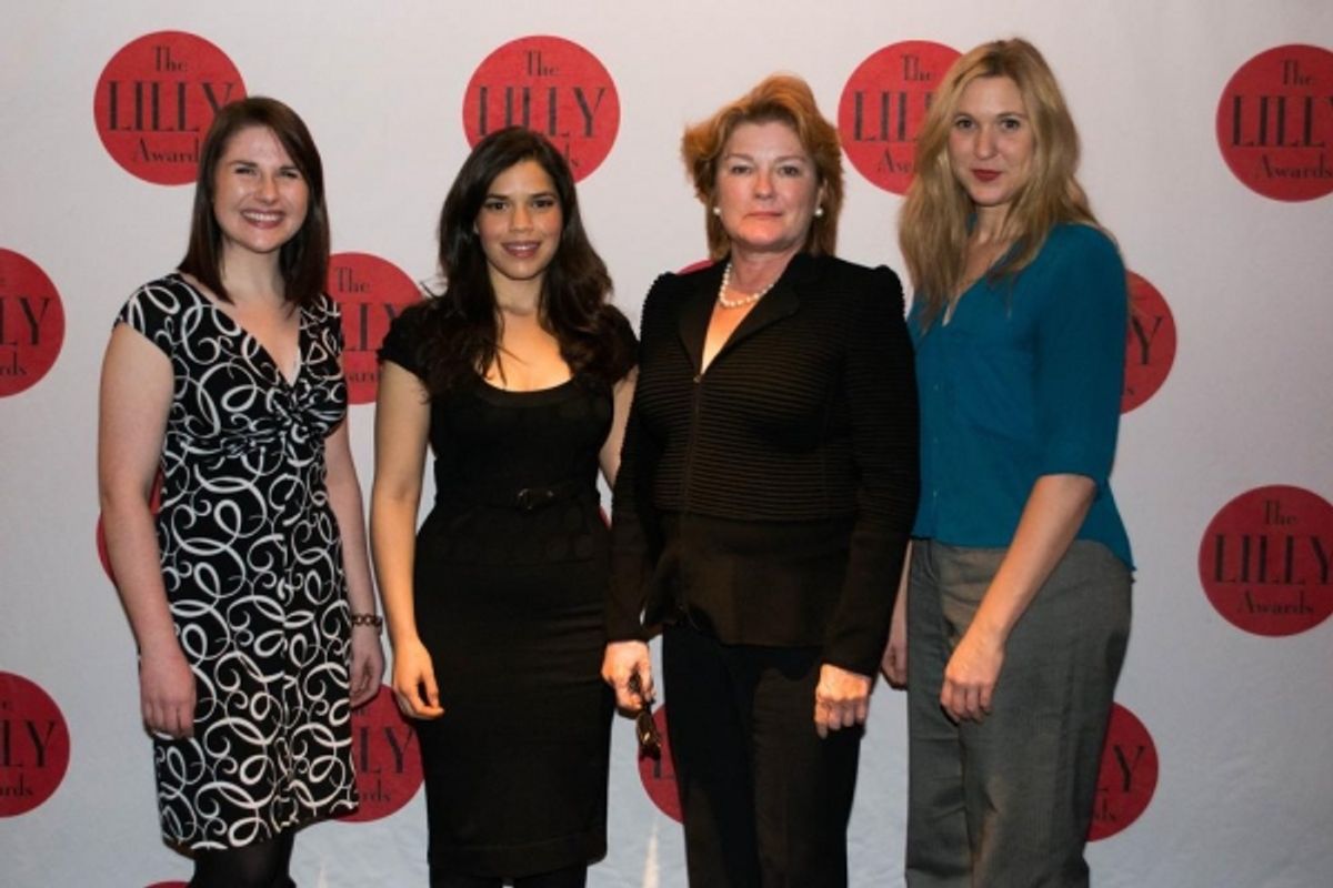 Emily Jeppesen, America Ferrera, Kate Mulgrew, Cassie Beck at 