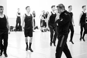 Michael Flatley rehearsing the cast Photo