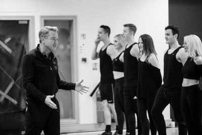 Michael Flatley rehearsing the cast Photo
