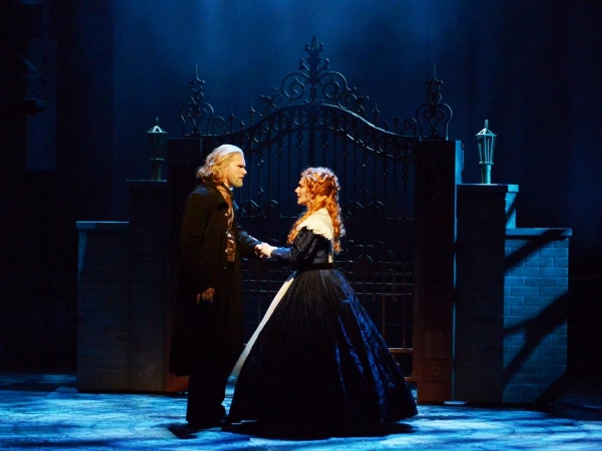 Valjean (Gregg Goodbrod) and Cosette (Siri Howard) at 