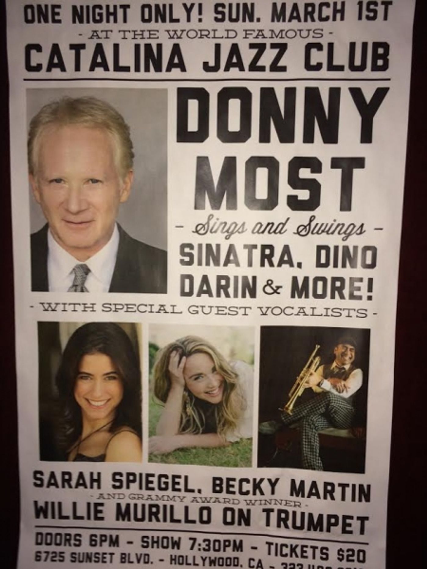 Photo Flash: Donny Most SINGS AND SWINGS at LA's Catalina Club Photo Flash: Donny Most SINGS AND SWINGS at LA's Catalina Club Image