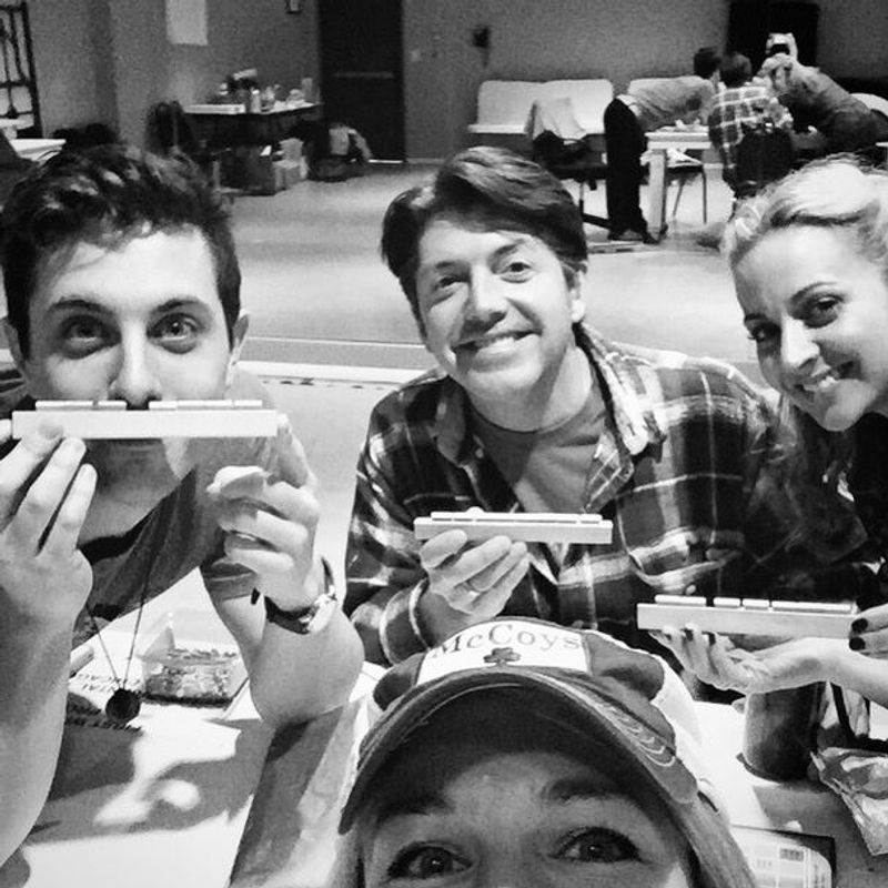 Photo Flash: Saturday Intermission Pics - 3/14 - HONEYMOON IN VEGAS Cast Celebrates Pi Day, and More! — photo 12 of 14
