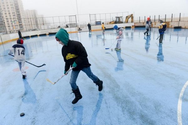 Photo Flash: NYC Parks Breaks Ground on Renovations to Rockaway Beach Roller Hockey Rink — photo 1 of 2