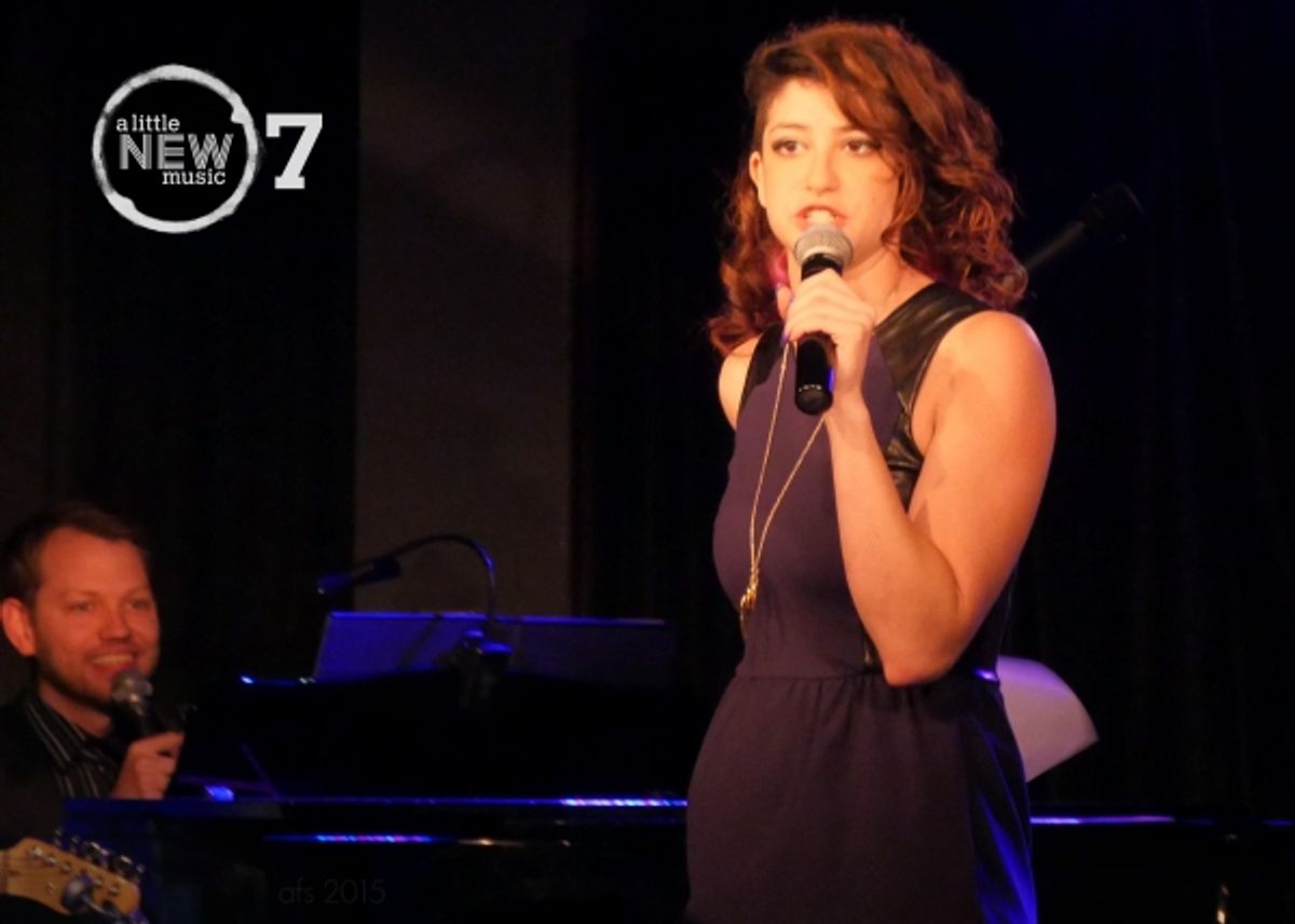 Emcee Jordan Kai Burnett, accompanied by music director Bryan Blaskie, kicks off ALNM 7 in style with the 'A Little New Music' theme song, by Bryan Blaskie and Mitchell Glaser.  at 