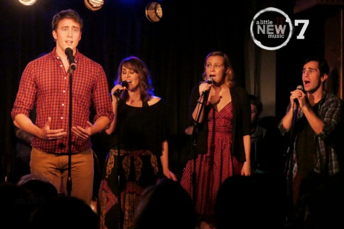 Darren Bluestone takes the lead in the premiere public performance of 'End of the Road' from Brett Ryback's PASSING THROUGH. Helping him out are Robin De Lano, Emily Clark, and Brett Ryback.  at 