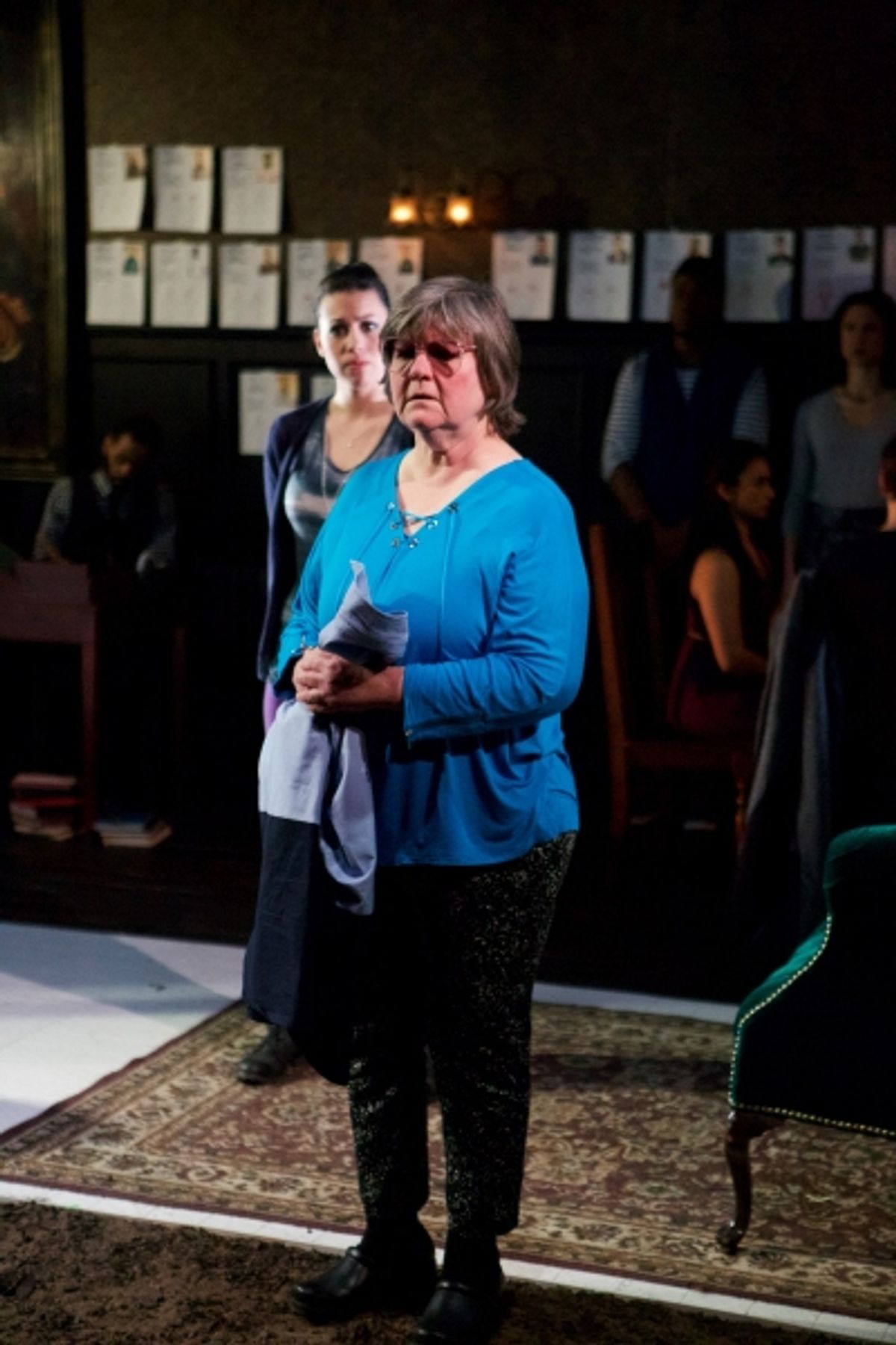 Ann James and Paloma Nozicka and the cast at 