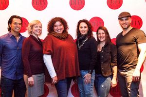 Jason Grasl, Emily Bergl, Liesl Tommy, Larissa Fasthorse, Madeline Sayet and Slate Ho Photo