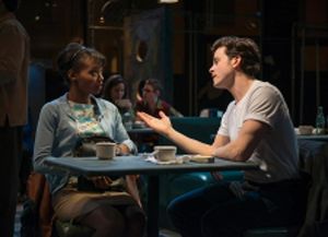 Ashleigh LaThrop and Japhet Balaban with the cast of in Griffin Theatre Company's pro Photo