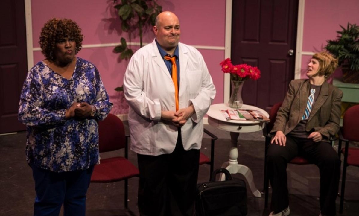 Cora (Itanza Wooden), Dr. Roe Wade (Peter Zachari), Violet (Lori Funk) at 