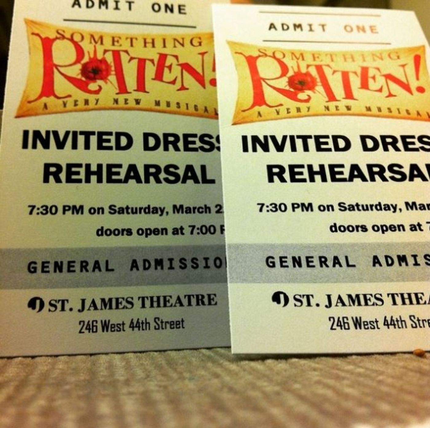 Photo Flash: Saturday Intermission Pics - 3/21, Part 2 - FINDING NEVERLAND, SOMETHING ROTTEN, NICE WORK IF YOU CAN GET IT, and More!  Image