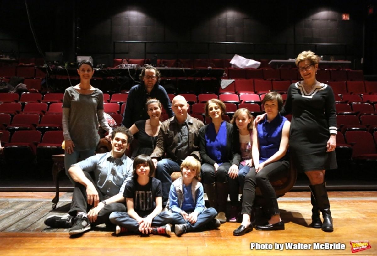 The company: Beth Malone, Joel Perez, Sam Gold, Jeanine Tesori, Oscar Williams, Michael Cerveris, Zell Steele Morrow, Judy Kuhn, Sydney Lucas, Emily Skeggs and Lisa Kron  at 