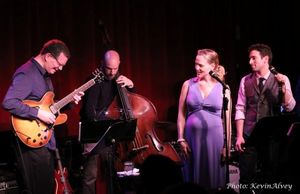 Anika Larsen, Jarrod Spector and the band Photo