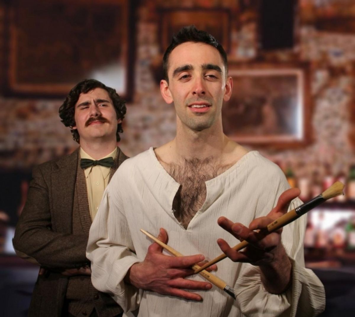 Michael Gilch as Albert Einstein and Frank Falisi as Pablo Picasso at 