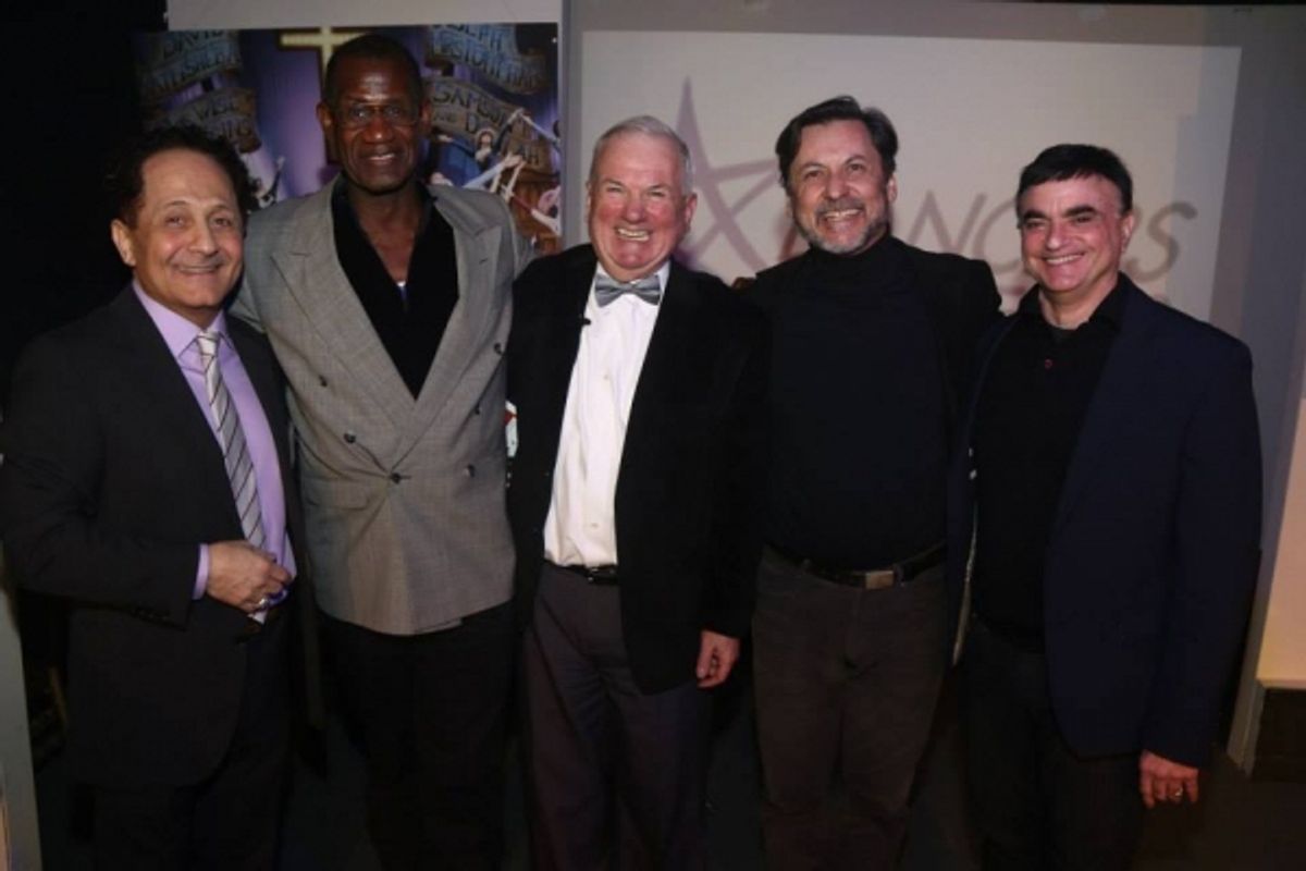 John Sefakis (DO40 President), Mel A Tomlinson (Dance Theatre of Harlem, NYCB), Andrew Wentink (Host/archivist), Broadway's George de la Pena (Woman Of The Year, ABT) and Lawrence Leritz (Host/Fiddler On The Roof). at 