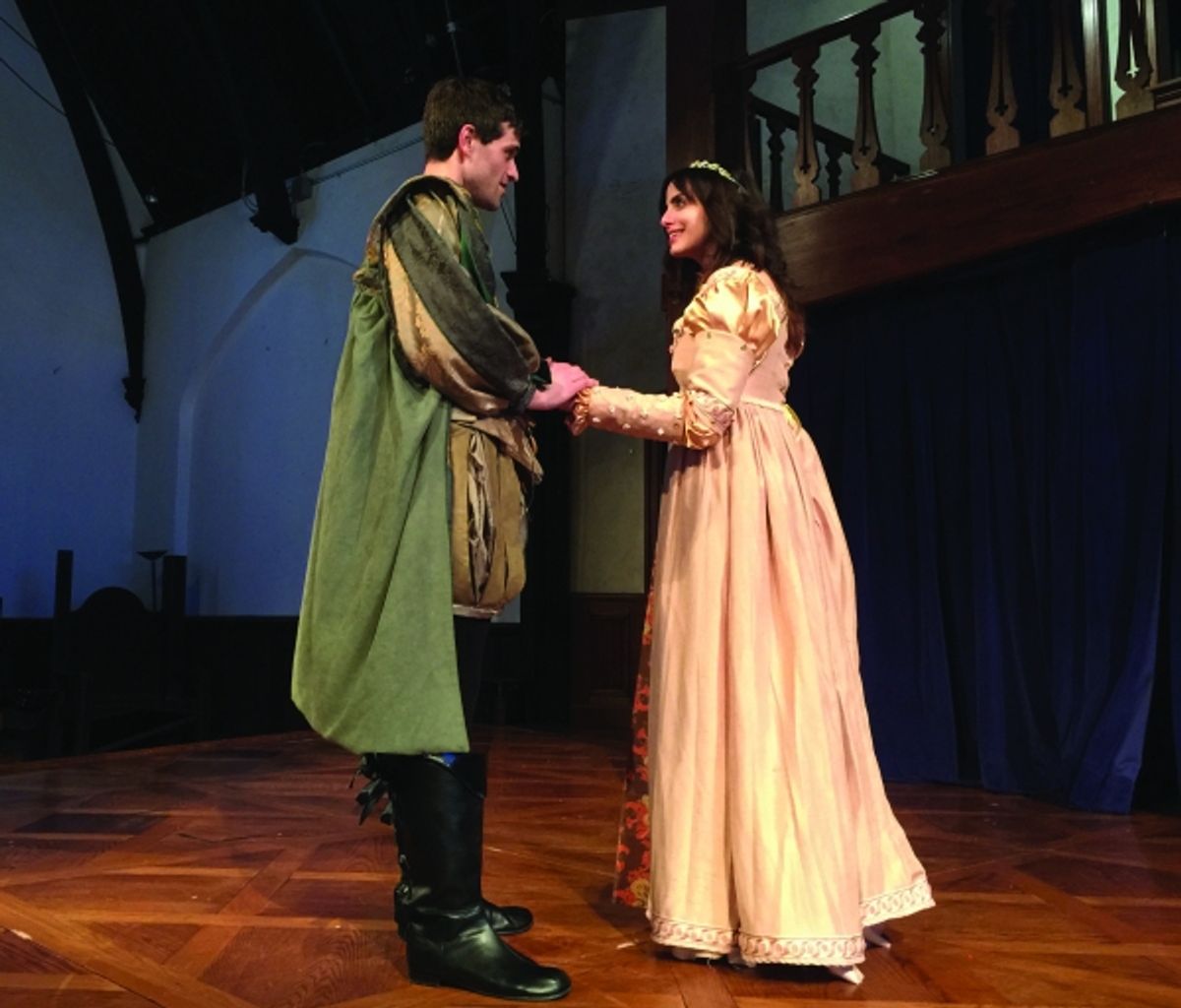 Chris Cotterman (Bassanio) and Valerie Dowdle (Portia) at 