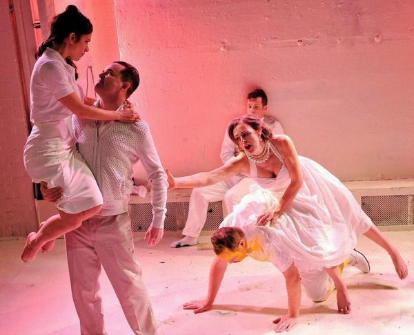 Susannah Millonzi, Andrus Nichols, Eric Tucker, Edmund Lewis and Tom O'Keefe in WHAT  Photo