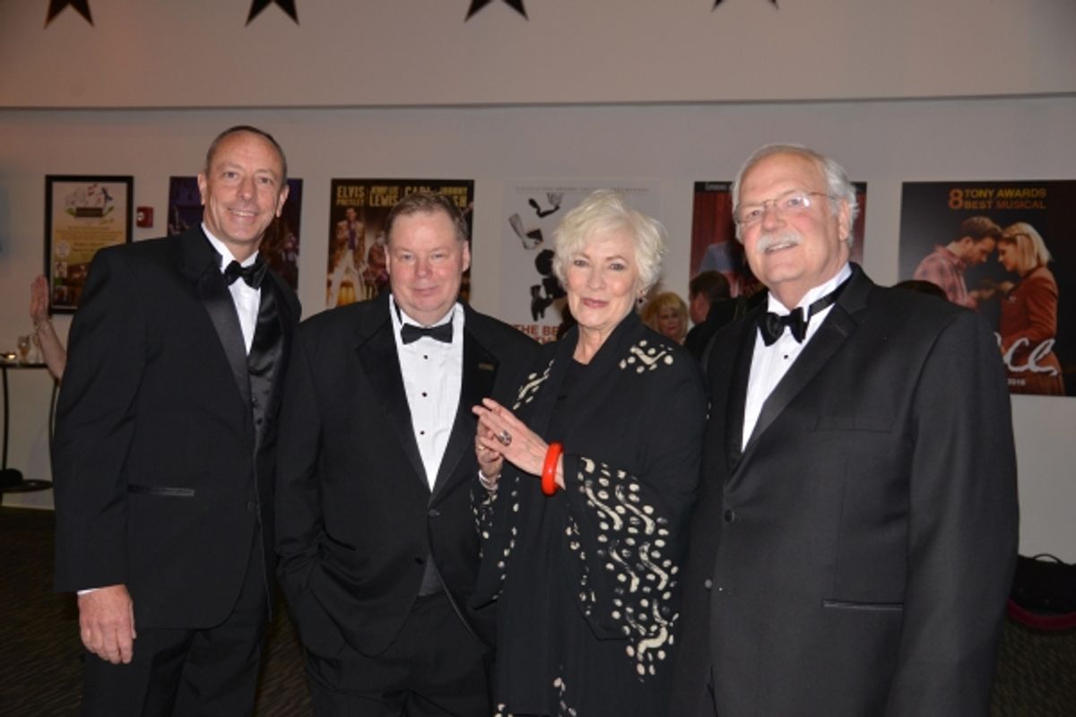 Kevin Burke, Chair, Shubert Board of Directors; John Fisher, Executive Director, Shubert Theatre; Betty Buckley; and Don Chaffee, Shubert Board Chair Emeritus at 