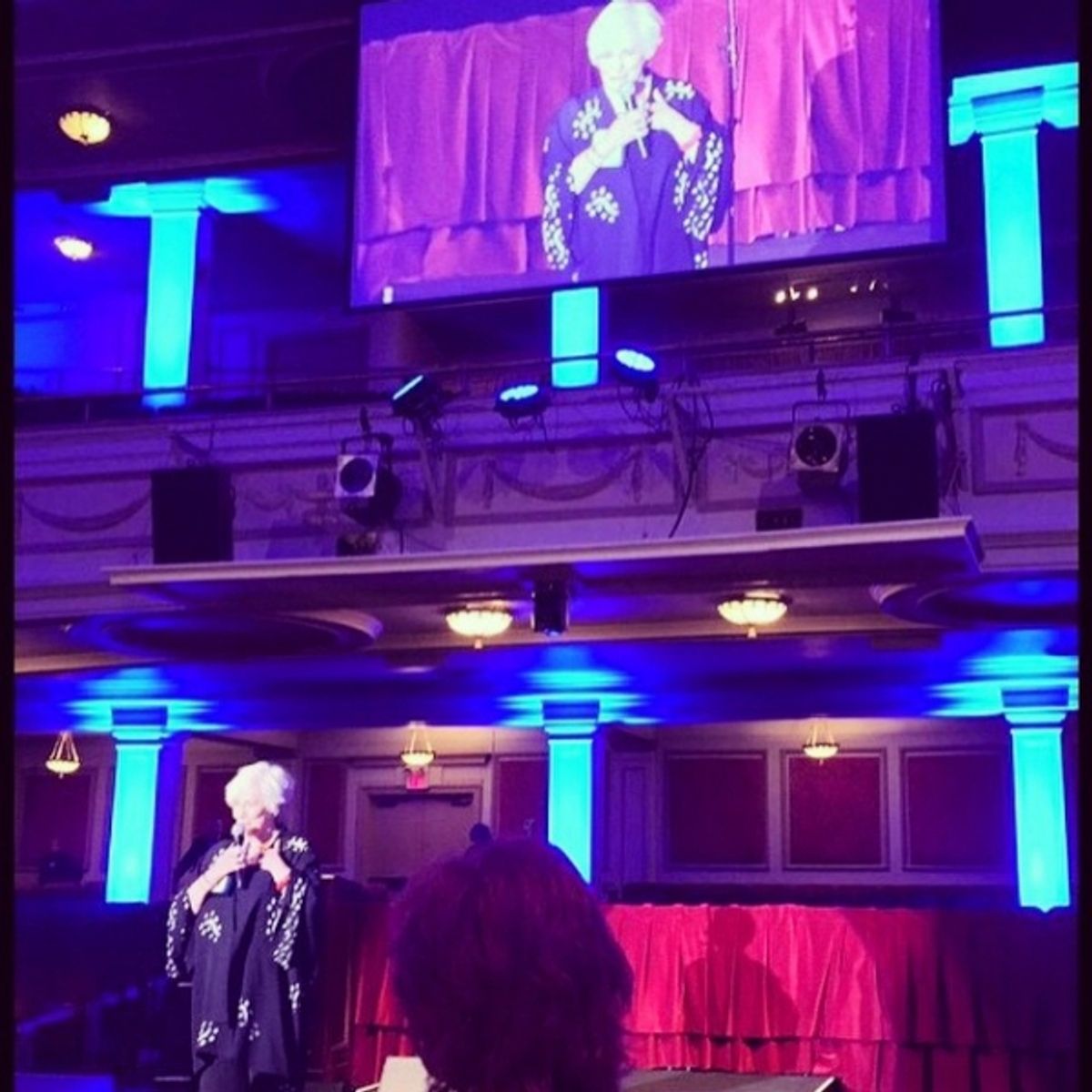 Betty Buckley accepts the Maurice Bailey Award for Outstanding Contribution to Musical Theatre at 