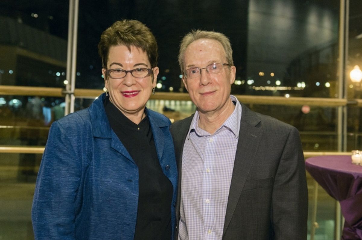  Artistic Director Molly Smith and playwright John Strand  at 