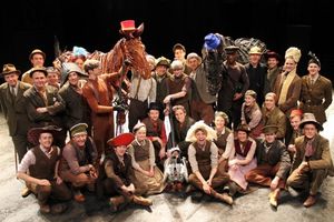 WAR HORSE cast at the New London Theatre for Brain Tumour Research ''Wear a Hat'' Day Photo