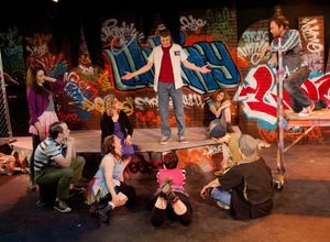 Matt Kok and the cast of GODSPELL Photo