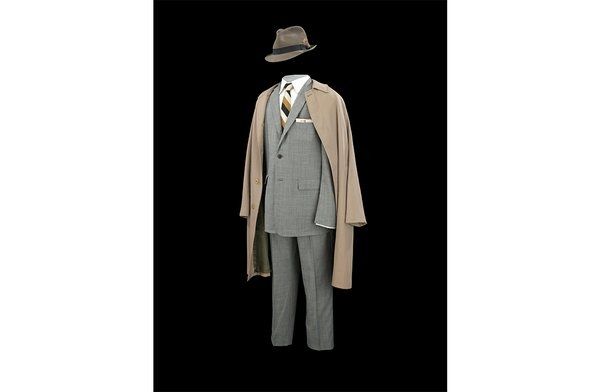 Don Draper''s signature grey suit and fedora from Season 7 (National Museum of Americ Photo
