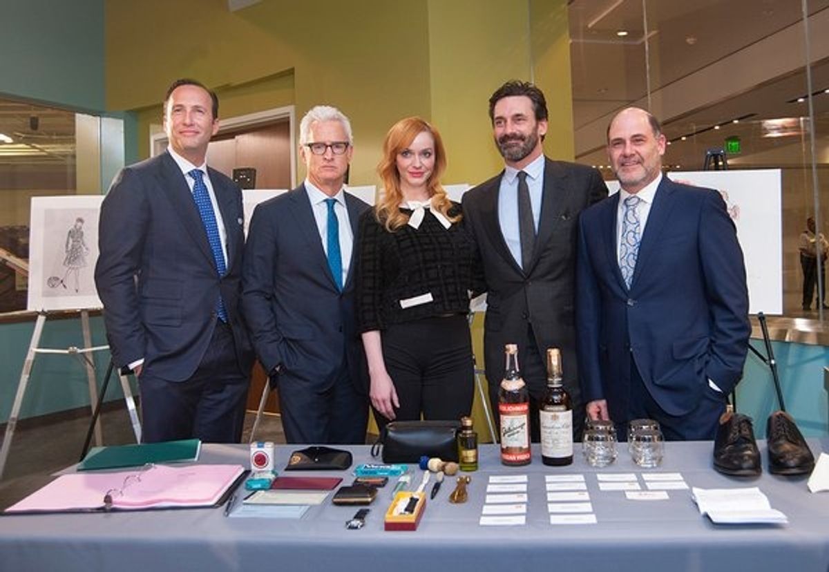 Charlie Collier, John Slattery, Christina Hendricks, Jon Hamm, Matthew Weiner (Richard Strauss, National Museum of American History) at 