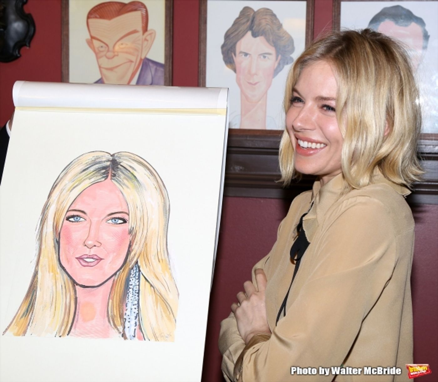 Photo Coverage: CABARET's Sienna Miller Gets Immortalized with a Sardi's Caricature!  Image