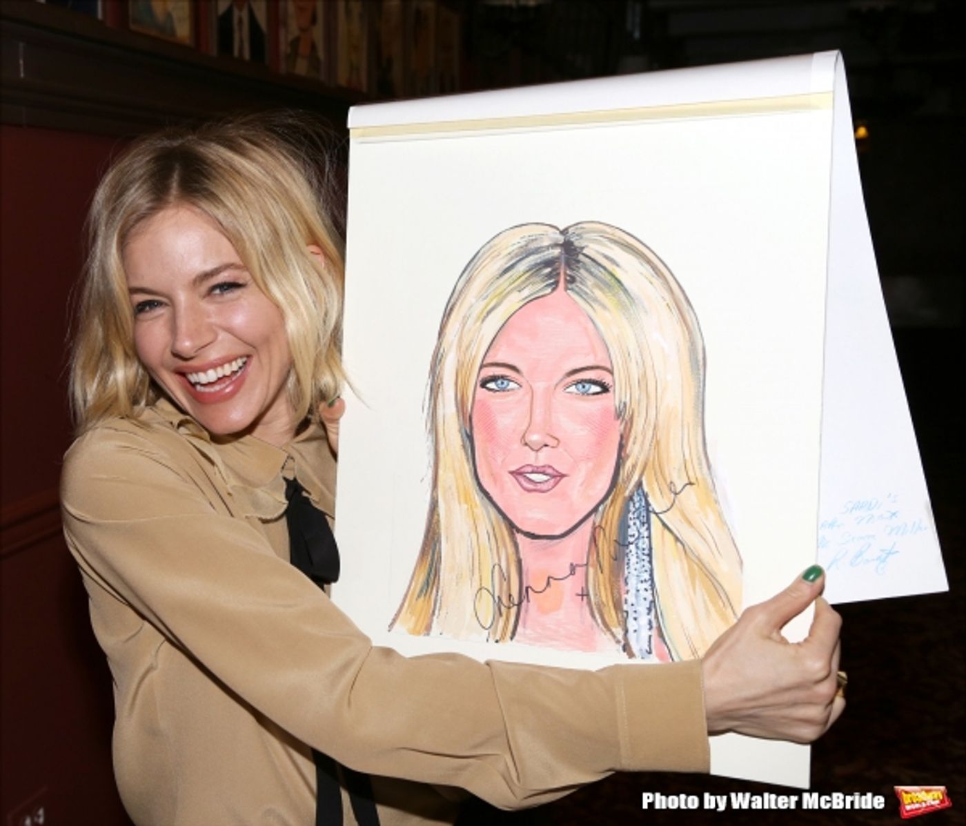 Photo Coverage: CABARET's Sienna Miller Gets Immortalized with a Sardi's Caricature!  Image