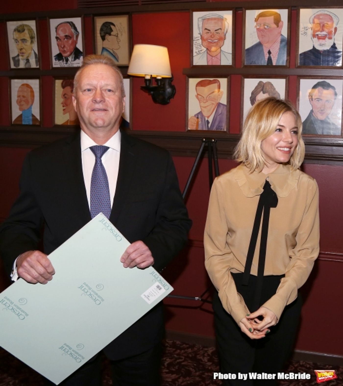 Photo Coverage: CABARET's Sienna Miller Gets Immortalized with a Sardi's Caricature! Photo Coverage: CABARET's Sienna Miller Gets Immortalized with a Sardi's Caricature! Image