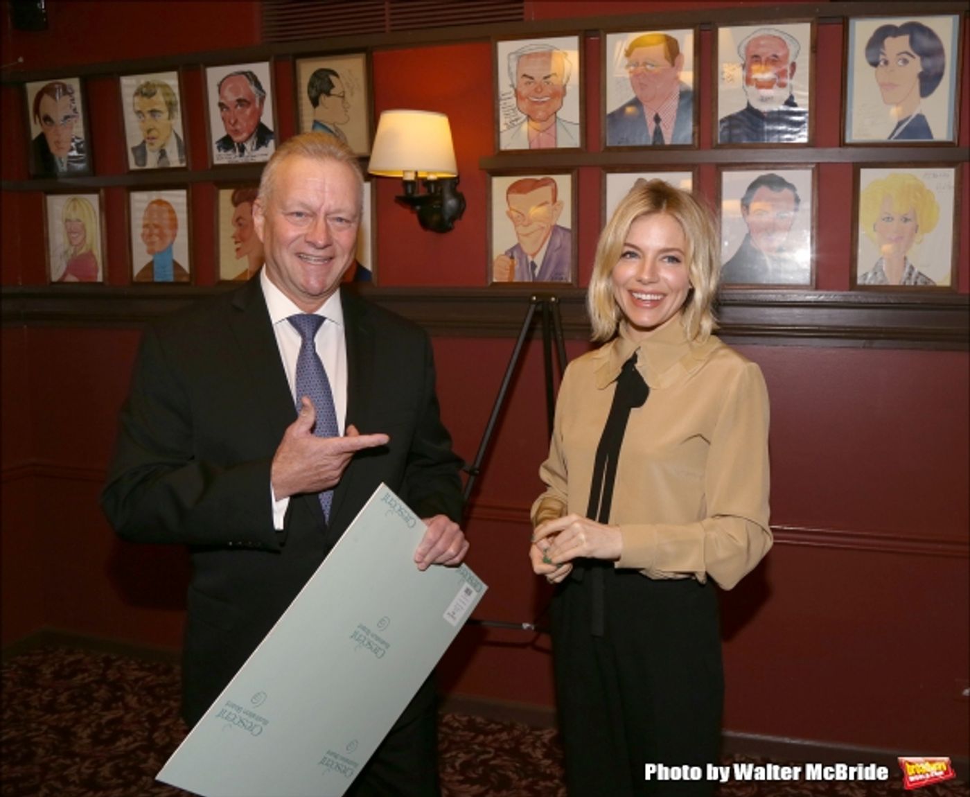 Photo Coverage: CABARET's Sienna Miller Gets Immortalized with a Sardi's Caricature! Photo Coverage: CABARET's Sienna Miller Gets Immortalized with a Sardi's Caricature! Image