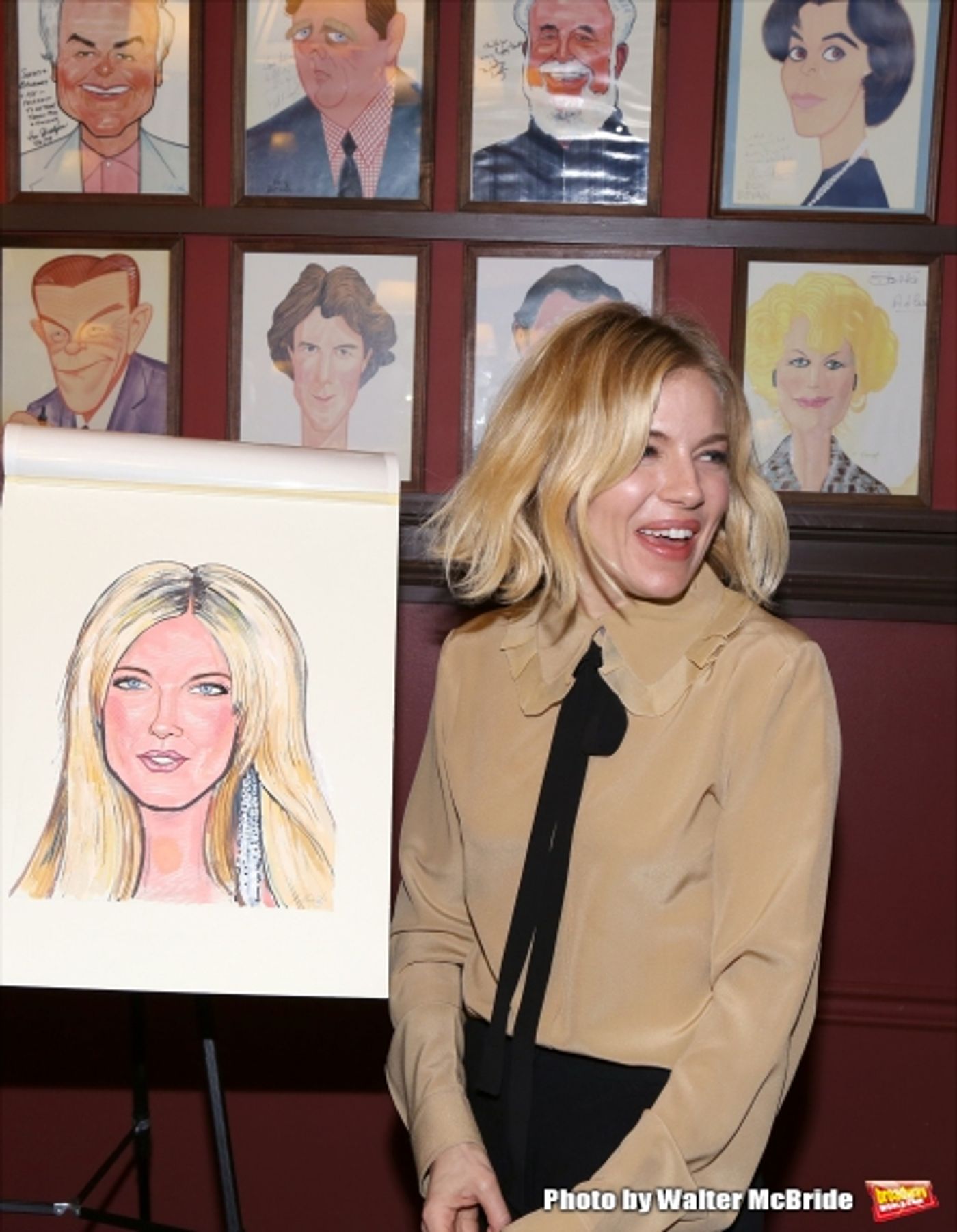 Photo Coverage: CABARET's Sienna Miller Gets Immortalized with a Sardi's Caricature!  Image