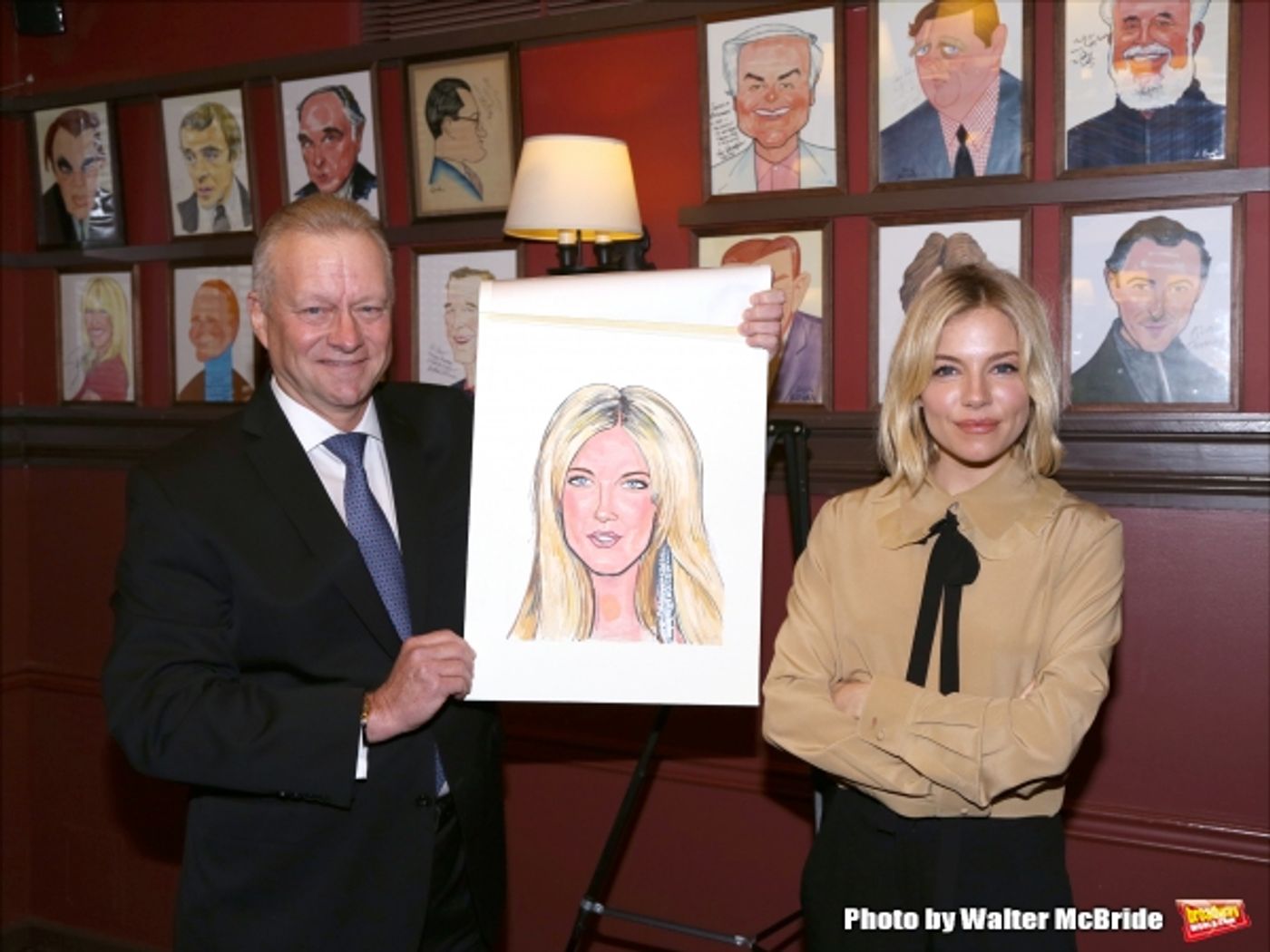Photo Coverage: CABARET's Sienna Miller Gets Immortalized with a Sardi's Caricature! Photo Coverage: CABARET's Sienna Miller Gets Immortalized with a Sardi's Caricature! Image