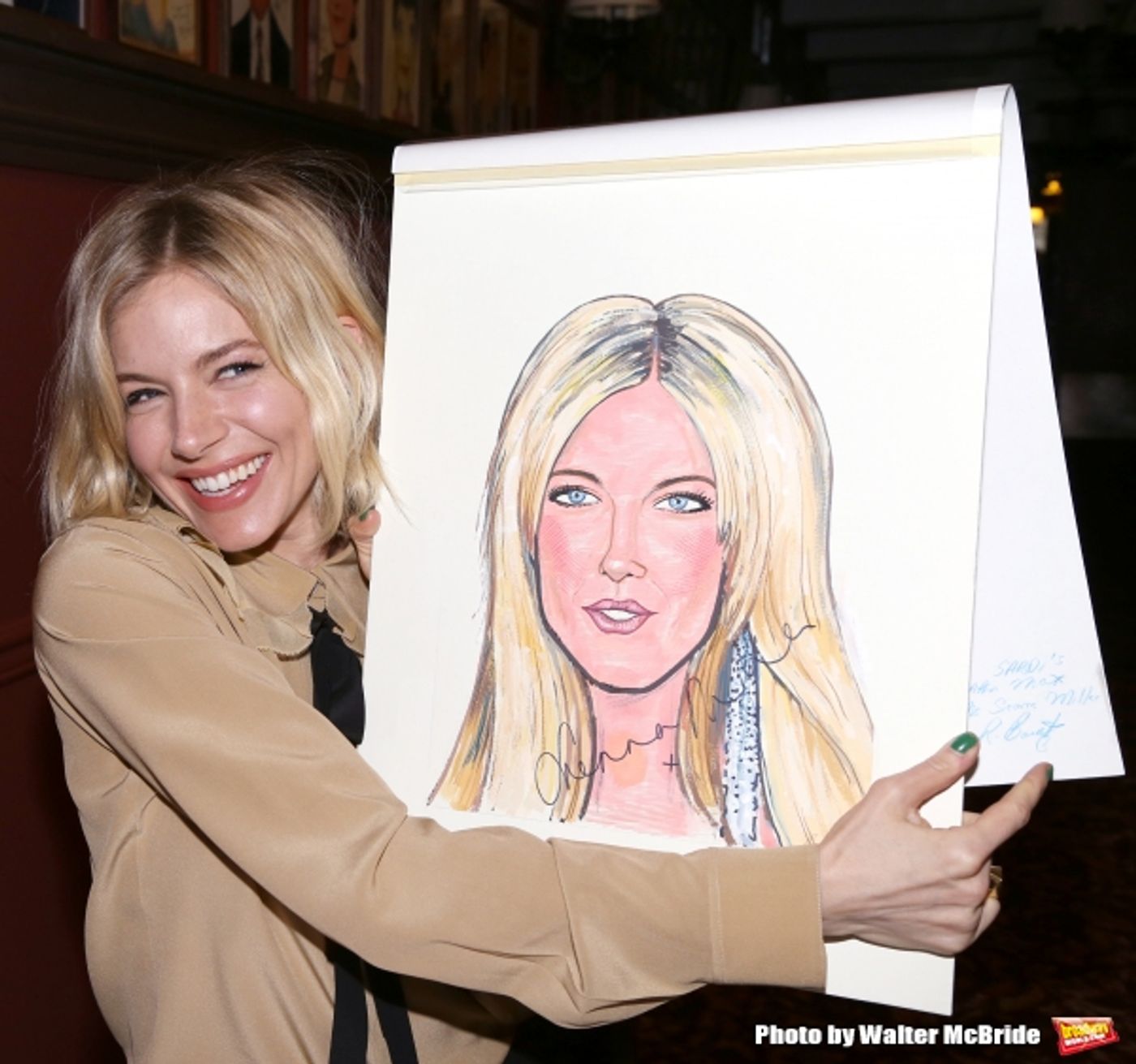Photo Coverage: CABARET's Sienna Miller Gets Immortalized with a Sardi's Caricature!  Image